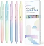 Four Candies Gel Pens, 5 Pcs 0.7mm Quick Dry Black Ink Pens Fine Point Smooth Writing High-End Series Unique Pens, School Office Home Supplies Fun Pretty Cute Pens Gifts for Girl Women(Gradient)