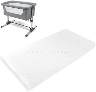 Bedside Travel Cot Toddler Infant Bed Crib Mattress - Babylo Cozi Sleeper – Extra Thick & Soft Foam With Antibacterial Removable Cover, Expert Recommended, White | Size : 44 cm x 87 x 5 cm