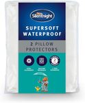 Silentnight Supersoft Quilted Waterproof Pillow Protector, Microfibre, White, Pack of 2