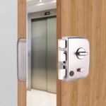 Godrej Rim Lock I Centaur EXS+ I 1CK Deadbolt I for Inside/Outside Opening Door & Left/Right Handed Doors I 4 Keys I 15 Years Warranty by Godrej I Manual Locking I Satin Nickel Finish