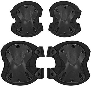 ArcEnCiel Tactical Combat Knee & Elbow Protective Pads Guard Set (Black)