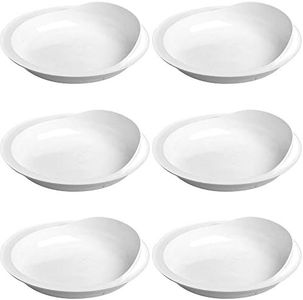 Providence Spillproof 9" Scoop Plate High-Low Adaptive Bowl - 6 Pack - Dish for Disabled, Handicapped, and Elderly Adults with Special Needs from Parkinsons, Dementia, Stroke or Tremors - PSC 996