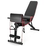 Holdfiturn Weight Bench, Foldable Adjustable Weight Bench, Foldable Gym Workout Bench Press, Foldable Strength Training Bench- 7 Incline Positions for Weight Training Fitness in the Gym or Home