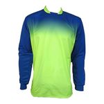 Vizari Vallejo Goalkeeper Jersey - Padded Elbows, Moisture-Wicking, and Unique Design for Exceptional Performance | Royal/Neon Green, Size Adult M