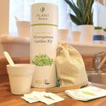 Plant theory Grow Your Own Kit Gift Set & Vegan Compost 5 Biodegradable Pots & 100% Plastic Free 28cm (Microgreens Kit)