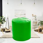 SHIRA 24 Pouffee Foot Rest Stool Leatherette Bean Bag Cover (Without Beans) (Free, Green)