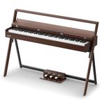 Donner OURA R300 88 Key Weighted Keyboard Piano for Advanced, Home Digital Piano with 88 Keys Graded Hammer Standard Keyborad, Bluetooth, LOCAL OFF, 2*15W, Half-pedal, 256 Polyphony, Walnut Wood Color