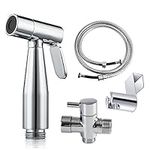 AzureLuxe Cloth Diaper Sprayer - Complete Set Premium Stainless Steel Hand Held Diaper Sprayer Kit for Toilet Attachment with T-Adapter and Explosion Free Hose