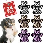 BEAUTYZOO Dog Paw Protectors Grip Pads Anti-Slip Traction for Small Medium Large Dogs on Hardwood Floors Hot pavement, Dog Grip for Senior Dogs Injury Protection and Brace for Paws 6 Sets 24 Pads, XXL