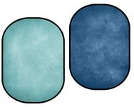 Kate Collapsible Backdrop Pop Up Photo Backdrops Blue Folded Background for Headshot, for Portrait Photography, for Video, 5x6.5ft