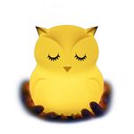 MGbeauty Silicone 3D Night Lights Cartoon Owl Night Light Lamp with 7 Color Changing Home Decoration for Children