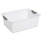 Sterilite 16248006 Medium Ultra Basket, White Basket w/Titanium Inserts, by STERILITE