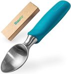 Stainless Steel Ice Cream Scoop | Professional Ice Cream Scooper with Comfortable Non-Slip Rubber Grip | Heavy Duty Dishwasher Safe Baller Scoop – BlauKe®