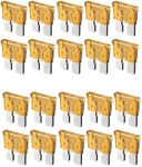 Riseuvo 20pcs 5A Standard Car Fuses - 5 AMP Automotive Fuses(ATO/APR/ATS), 32V (12/24V) Blade Fuse for RV/Truck/SUV