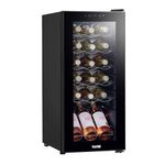 Dellonda Baridi 18 Bottle Wine Cooler Fridge with Digital Touch Screen Controls & LED Light, Black - DH6