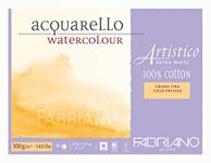 Fabriano AEW BL 4CO 25F GF Watercolour Paper - 12.5 x 18 cm Extra White