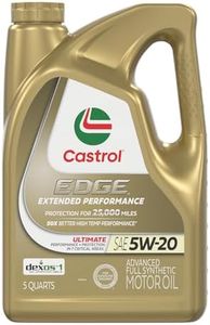 Castrol 1598EF Edge Extended Performance 5W-20 Advanced Full Synthetic Motor Oil, 5 Quart