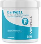 VetWELL EarWELL Dog Ear Wipes - Otic Cleaning Wipes for Infections and Controlling Yeast, Mites and Odour in Pets - 100 Count