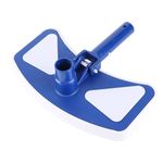 Pool Vacuum Head Brush, 12'' Swimming Pool Curved Blue and White Suction Vacuum Head Brush Pool Tools