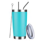 MEWAY 20oz Tumbler Double Wall Vacuum Insulated Travel Mug Bulk, Mix Color Stainless Steel Tumblers with Lid and Straw, Durable Powder Coated Coffee Cups for Cold & Hot Drinks