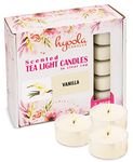 HYOOLA Scented Tealight Candles - Clear Cup - Vanilla Tealight Candles Scented - 6 Hour Burn Time - 15 Pack - European Made