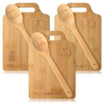 FoldTier Set of 3 Chili Cook off Trophies Wooden Cutting Boards with 3 Handle Spoon Chili Cook off Prizes 1st 2nd 3rd Place Chili Competition Gifts for Men Women Chili Festivals Decorations