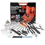 Great Neck MS125 125-Piece Marine Tool Set, Versatile Boat Tool Kit, Water Resistant Marine Tool Kit Case, Emergency Marine Tool Kit for Boats, Chrome Plated