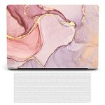 Hard Case Compatible with MacBook Pro 13 Retina Models: A1502 & A1425 (Older Version 2015 2014 2013 2012), Protective Plastic Hard Shell Cover & Keyboard Skin - Pink Marble