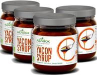 Organic Yacon Syrup by Alovitox | Natural Sweetener Rich in Antioxidants, Vitamins, Prebiotics | Low Calorie, Boosts Metabolism | USDA Organic (8 Ounce (Pack of 4)