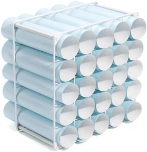 volepet Vinyl Storage Rack 25-Holes Metal Vinyl Roll Holder White Craft Storage Organizer for Craft Room