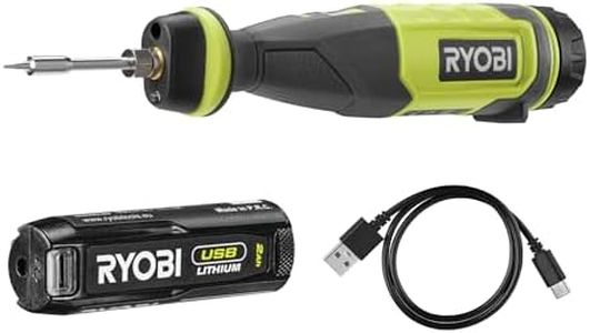 Fer à souder 4V USB Lithium - 480° - Câble USB-C - 1 batterie 4V 2,0 Ah USB Lithium - Livré avec du fil à souder et un capuchon de sécurité - RSI4-120G