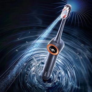 RANVOO AirJet™ [Max Jet Clean] [Vibrating & Flossing 2-in-1] Bubble Sonic Electric Toothbrush, Plaque Removal, White for Adult Protect Gum Teeth Clean Rechargeable Gift with 2 Soft Brush Heads Gray