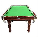 Khalsa Gymnastic Works Billiard Pool Table with Designing Legs/Snooker All Accessories for Sports/Skill/Fun/Games/Club/Outdoor/Indoor for Adults/Professional 8 x 4 FT Top 30 mm set-01