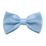 BOROLA Elegant Pre-tied Adjustable Men's Bow Tie for Boys (Sky blue)