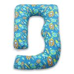 COOZLY G Shape Belly Back Pregnancy Pillow | G Shape Maternity Pillow with 100% Cotton Removable Covers | G Pregnancy Sleeping Pillow (Aztec)