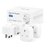 Meross Mini Smart Plug, WiFi Plug Works with Alexa & Google Home, 13A Timer Plug, SmartThings Compatible, Wireless Remote Control, No Hub Needed (4 Pack)