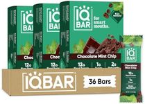IQBAR Clean Protein Bars, Low Sugar Keto, Chocolate Mint Chip 36-Count