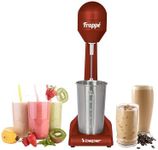 Beper - Electric Stand Mixer for Milkshakes, Frappés, Smoothies and Cocktails, 2 Courses, Aluminium Container 0.5 L, 100 W, Red