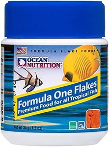 Ocean Nutrition Formula 1 Flake Fish Food 1.2 Ounces (34 Grams) Jar | Saltwater Marine Aquarium Flakes Food for Reef Aquariums | Angelfish Clownfish Damsels Gobies Crabs Shrimp Corals