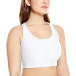 Champion Women's Plus-Size Vented Compression Sports Bra, White, XX-Large