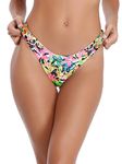 RELLECIGA Women's Cheeky Brazilian Cut Bikini Bottom (Medium, Jungle)