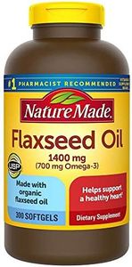 Nature Made Organic Flaxseed Oil 1400 mg Omega-3 700 mg 300 Softgels