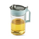 TENTA KITCHEN Olive Oil Vinegar Syrups Bottle Dispenser Cruet - 550ml(18.6 Oz) Oil Bottle Glass With No Drip Plastic Bottle Spout And Protective Cap