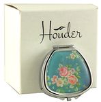 Designer Pill Box by Houder - Decorative Pill Case with Gift Box - Carry Your Meds in Style (Roses) by Houder
