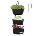 GOCAN Hanging Storage Baskets Over The Door Hanging Basket, 3-Tier Cotton Rope Woven Hanging Organizer, Detachable Decorative Hanging Baskets for Wall Living Room, Bathroom and Bedroom