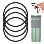 AIEVE 4 Pack Replacement Gasket Compatible with Contigo Snapseal Byron Travel Mug 16oz & 20oz, Silicone Lid Seal for Snapseal, Part Coffee Tumbler, Black