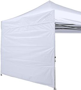 ABCCANOPY Outdoor Gazebo Walls 3M Sun Shade Wall for 3x3 Tent Straight Leg Pop up Gazebo,3M Gazebo Side Walls kit (1 Panel) with Truss Straps, (White)