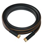 Atlantic Female to Female Heavy Duty Garden Hose 5/8 Inch x 10 Foot Black, Short Connection Leader Hose (10FT Female-Female)