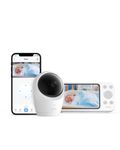 eufy Security Baby Monitor E20 with 2K HD Camera, 5'' 720p Display, Hybrid Wi-Fi & No Wi-Fi Connection, Pan-Tilt, 4X Zoom, Portable Camera with Built-in Battery, 24/7 Recording in App, ANR