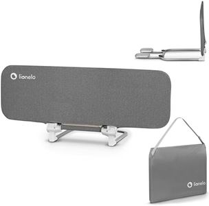 lionelo Lora Barrière de lit Portable pour Enfants, Inclinaison réglable jusqu'à 180°, barrière de lit Pliable pour lit de 45 cm à 105 cm, sécurité StandSafe, Protection Contre Les Chutes (Gris)